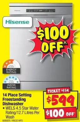 JB Hi-Fi 14 Place Setting Freestanding Dishwasher offer