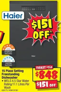 JB Hi-Fi 15 Place Setting Freestanding Dishwasher offer