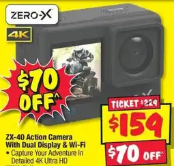 JB Hi-Fi ZX-40 Action Camera With Dual Display & Wi-Fi offer