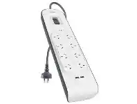 Officeworks Belkin 8 Outlet Powerboard with 2 USB Ports 2.4A offer