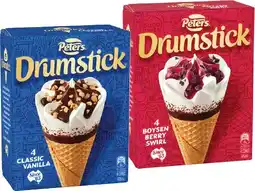 IGA Peters Drumstick 4 Pack or Mini 6 Pack Selected Varieties offer