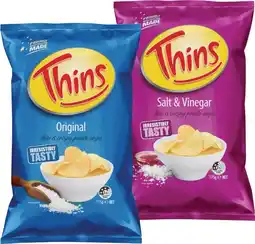 IGA Thins Chips 150‑175g Selected Varieties offer