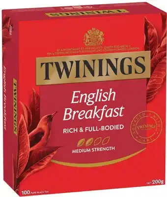 IGA Twinings Tea Bags 80‑100 Pack Selected Varieties offer