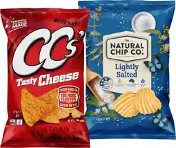 IGA The Natural Chip Co, CC’s Corn or Samboy Potato Chips 175g Selected Varieties offer
