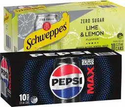 IGA Pepsi, Solo or Schweppes Infused Natural Mineral Water 10x375mL Selected Varieties offer