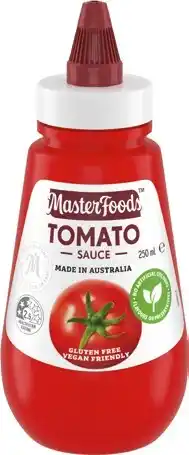 IGA MasterFoods Tomato or Barbecue Squeezy Sauce 250mL offer
