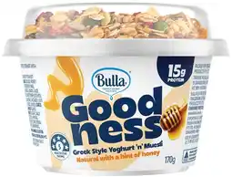 IGA Bulla Goodness Greek Style Yogurt ‘n’ Muesli offer