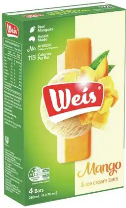 IGA Weis Bar 4 Pack or Mini 6 Pack Selected Varieties offer