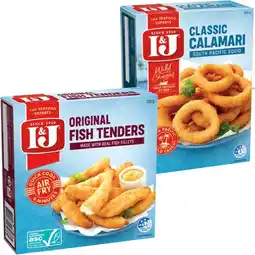 IGA I&J Calamari or Squid 360g or Fish Tenders 320g Selected Varieties offer