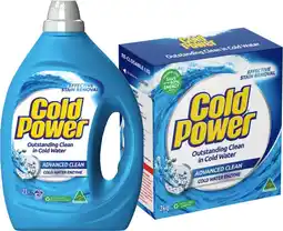 IGA Cold Power Laundry Liquid 2 Litre or Powder 2kg Selected Varieties offer