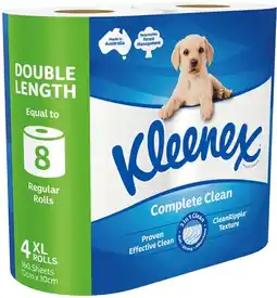 IGA Kleenex Complete Clean Double Length Toilet Tissue offer