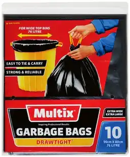 IGA Multix Garbage Bags Drawtight Extra Wide & Extra Large offer