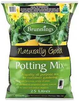 IGA Brunnings Potting Mix or Pine Bark 25 Litre offer