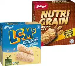 IGA Kellogg’s Nutri-Grain or LCM Bars 5 Pack Selected Varieties offer