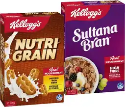 IGA Kellogg’s Nutri-Grain 290g, Sultana Bran 420g or Special K 300g offer