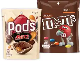 IGA M&M’s 130‑180g or Pods 160g Bite Size Pack Selected Varieties offer