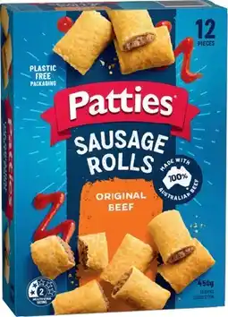 IGA Patties Classic Sausage Rolls or Party Pies 12 Pack offer