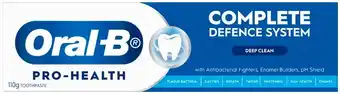 IGA Oral‑B Pro Health Complete Defence System Deep Clean Toothpaste offer