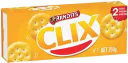 IGA Arnott’s Clix 250g or Jatz 225g Selected Varieties offer