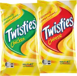 IGA Twisties or Burger Rings 90g Selected Varieties offer