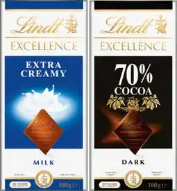 IGA Lindt Chocolate Block 80‑100g Selected Varieties offer