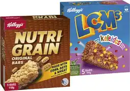 IGA Kellogg’s Nutri Grain or LCMs 5 Pack Selected Varieties offer