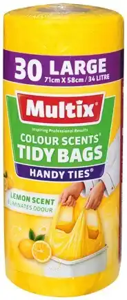 IGA Multix Colour Scents Handy Ties Tidy Bags 25‑30 Pack Selected Varieties offer