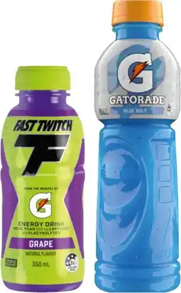 IGA Gatorade, G-Active Water 600mL or Fast Twitch 350mL Selected Varieties offer