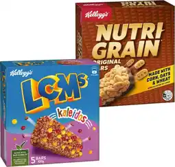 IGA Kellogg’s Nutri-Grain or LCM’s 5 Pack Selected Varieties offer