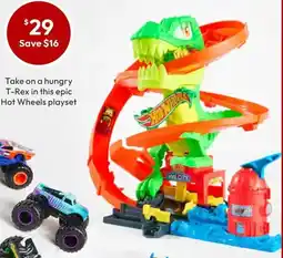 Target Mattel Hot Wheels City T-Rex Blaze Battle Playset offer