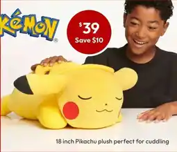 Target Pokemon Sleeping Pikachu Plush offer