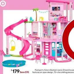 Target Barbie Dreamhouse Pool Party Doll House offer