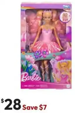 Target Mattel Barbie Fantasy Fairy Doll with Colour-Change Wings offer
