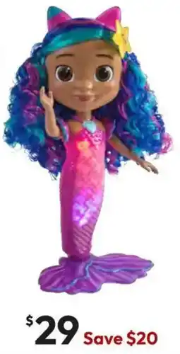 Target Gabby's Dollhouse: The Movie, Sing & Shine Mermaid Gabby, Waterproof Mermaid Doll offer