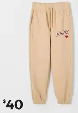 Target NBA Australian Cotton Blend Oversized Trackpants - Neutral offer
