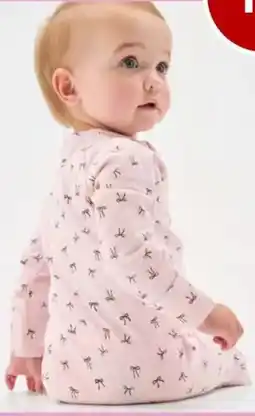 Target Baby Organic Cotton Zip Front Footless Coverall - Bows Pink offer