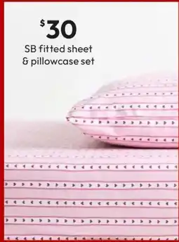 Target Australian Cotton Stripe Heart Kids Fitted Sheet offer