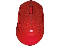 Officeworks Logitech M331 Silent Wireless Mouse Red offer