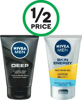 Woolworths Nivea Men Face Wash or Scrub 100ml offer