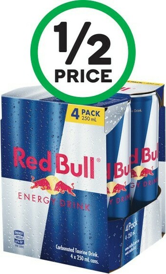 Woolworths Red Bull Energy Drink 4 x 250ml offer
