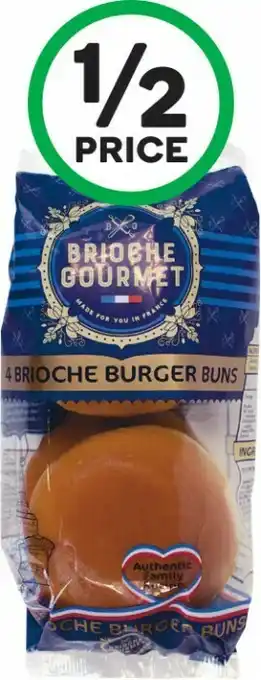 Woolworths Brioche Gourmet Burger Buns 250g Pk 4 offer