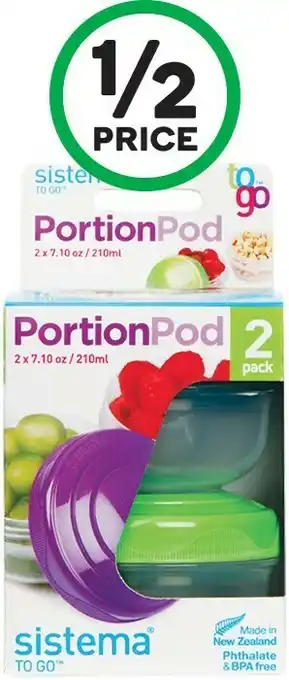 Woolworths Sistema To Go Portion Pod Pk 2 offer