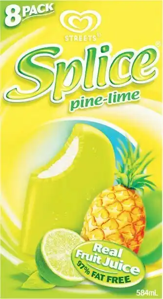 Woolworths Streets Pine Lime Splice 544ml Pk 8 offer