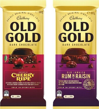 Woolworths Cadbury Old Gold Blocks 170-180g offer
