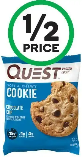 Woolworths Quest Protein Cookie Choc Chip 59g~ offer
