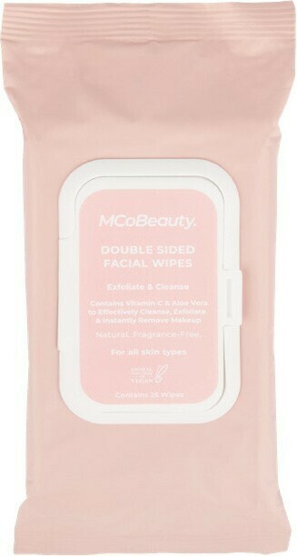 Woolworths MCoBeauty Double Sided Facial Wipes Pk 25 offer