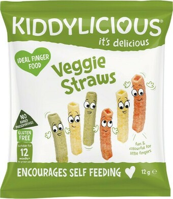 Woolworths Kiddylicious Straws 12g or Puffs 10g offer
