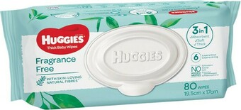 Woolworths Huggies Baby Wipes Pk 80 offer