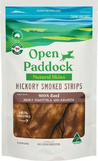 Woolworths Open Paddock Non-Rawhide Beef Strips Pk 5 offer