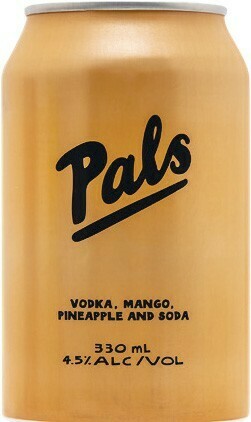 Woolworths Pals Vodka, Mango, Pineapple & Soda Cans 4x330ml offer